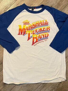 Women’s Concert Tee, The Marshall Tucker Band Quarter Sleeve Shirt, Size L